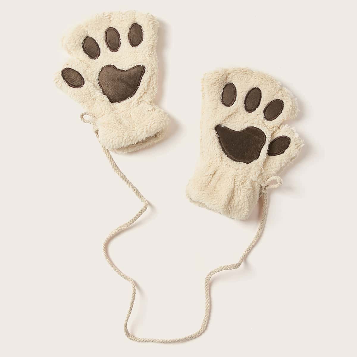 

Fluffy Cat Paw Gloves, Multicolor