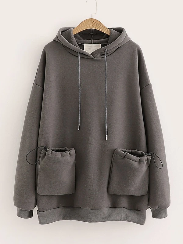 hooded drawstring boyfriend