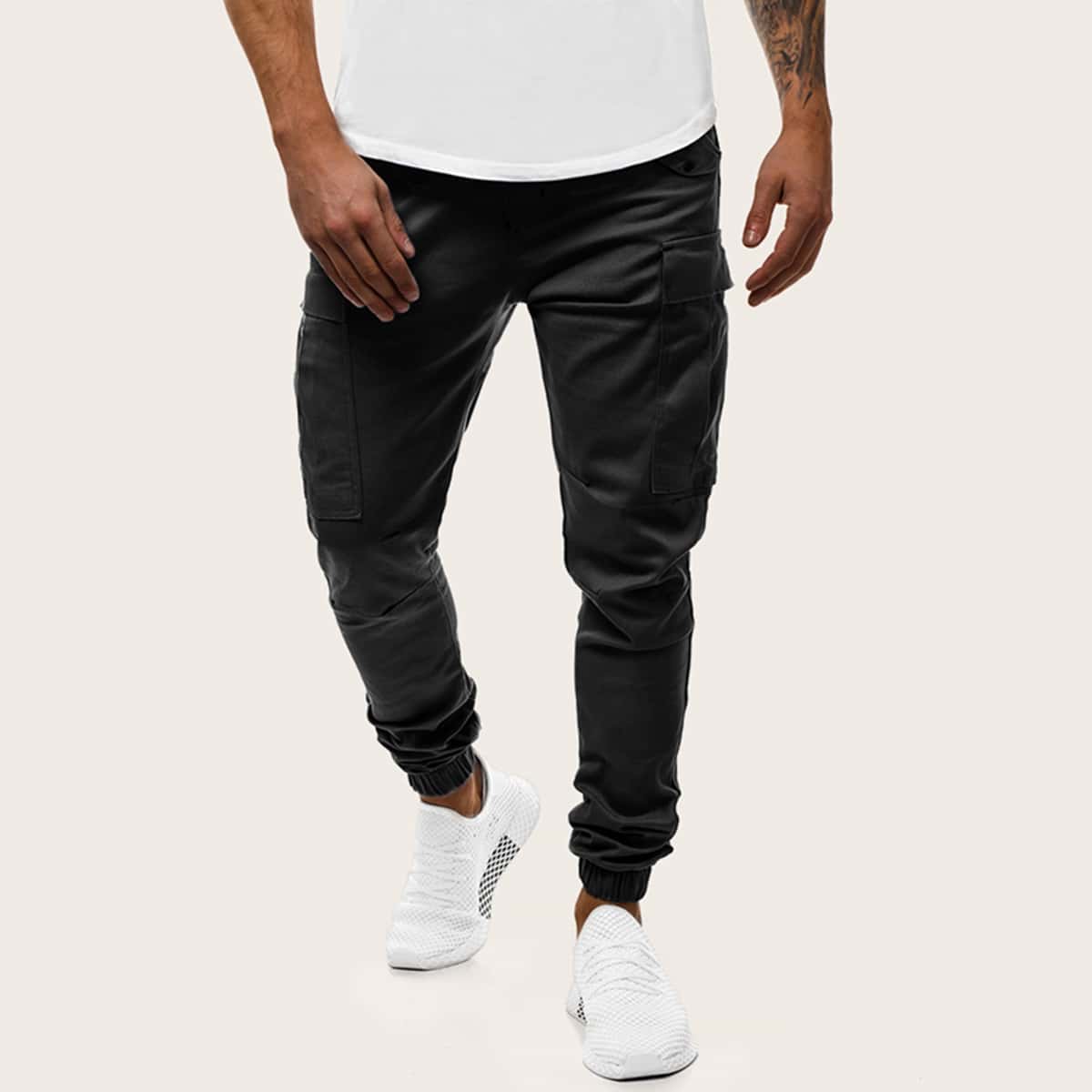 

Guys Flap Pocket Cargo Pants, Black