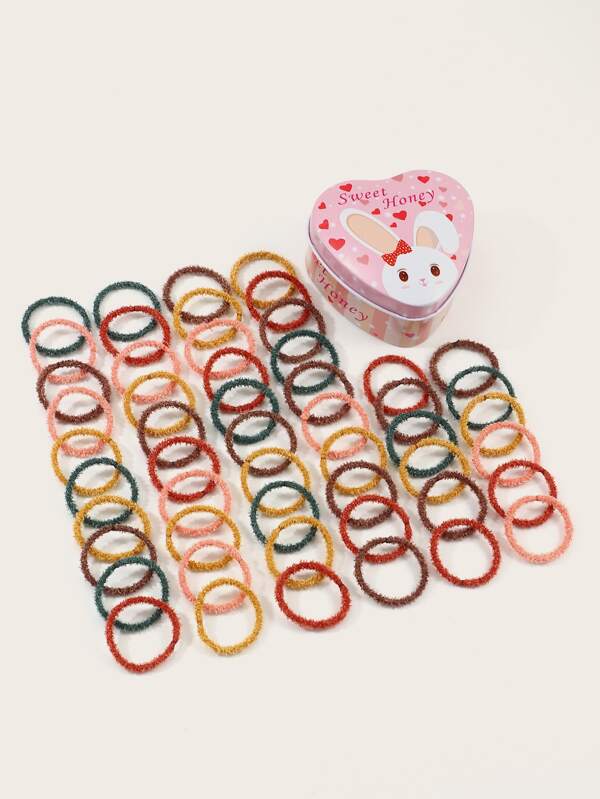 50pcs Toddler Girls Simple Hair Ties With Box Shein Usa