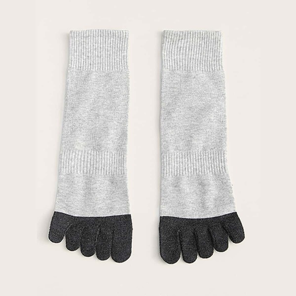 

1pair Men Split Toe Socks, Grey