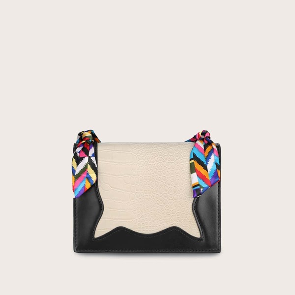 

Twilly Scarf Croc Embossed Crossbody Bag, Multicolor