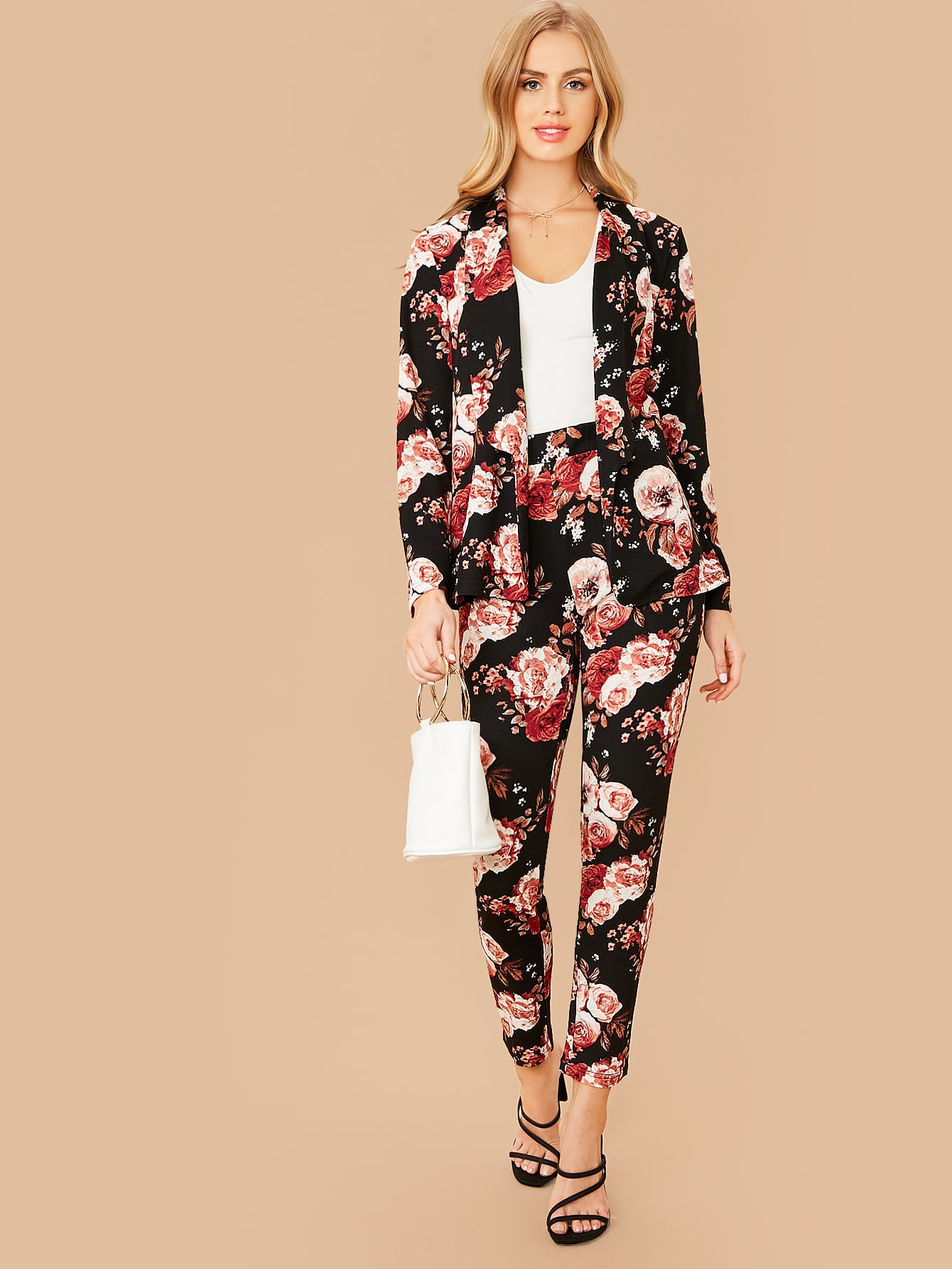 Floral blazer and pants set Clearance