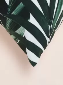 Tropical Plant Print Lumbar Pillowcase Without Filler - Multicolor - View 3