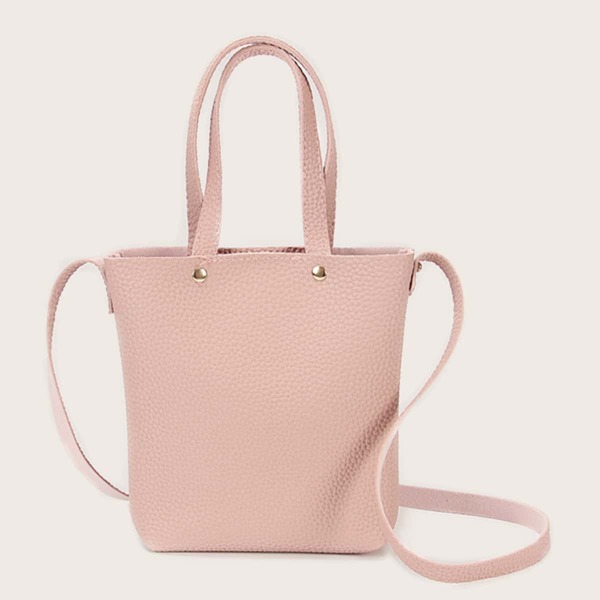 

Girls Minimalist Satchel Bag, Pink