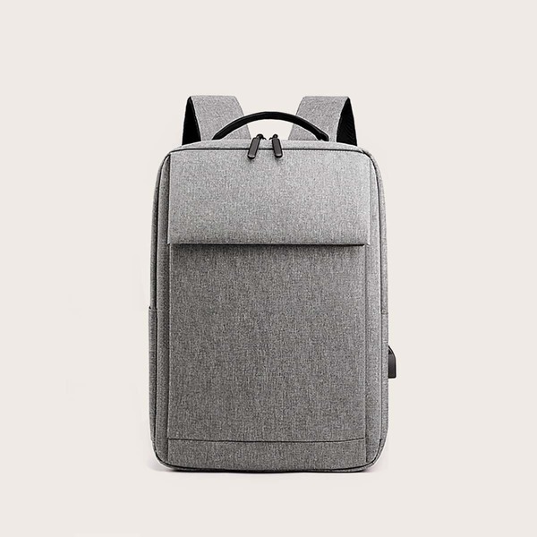 

Men Minimalist Square Shaped Backpack, Grey