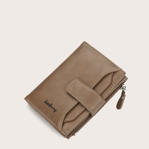 

Men Letter Graphic Fold Over Wallet, Khaki