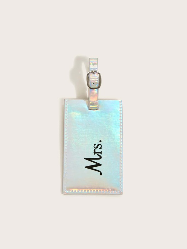 

Holographic Letter Graphic Card Holder, Multicolor