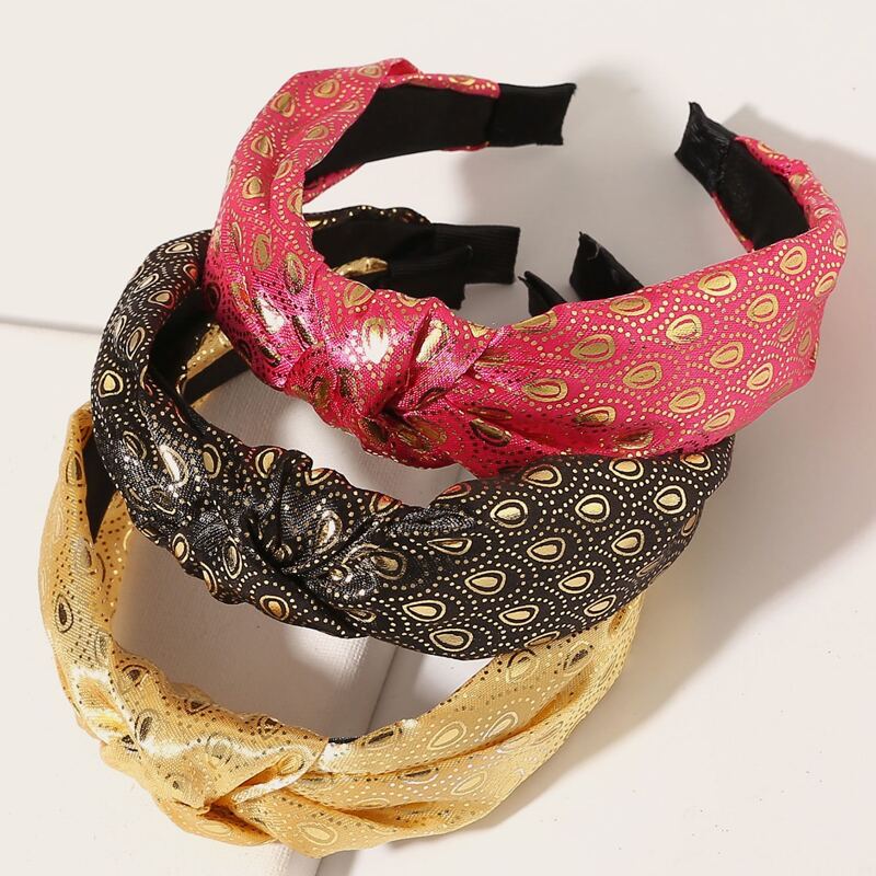 

3pcs Knot Hair Hoop, Multicolor
