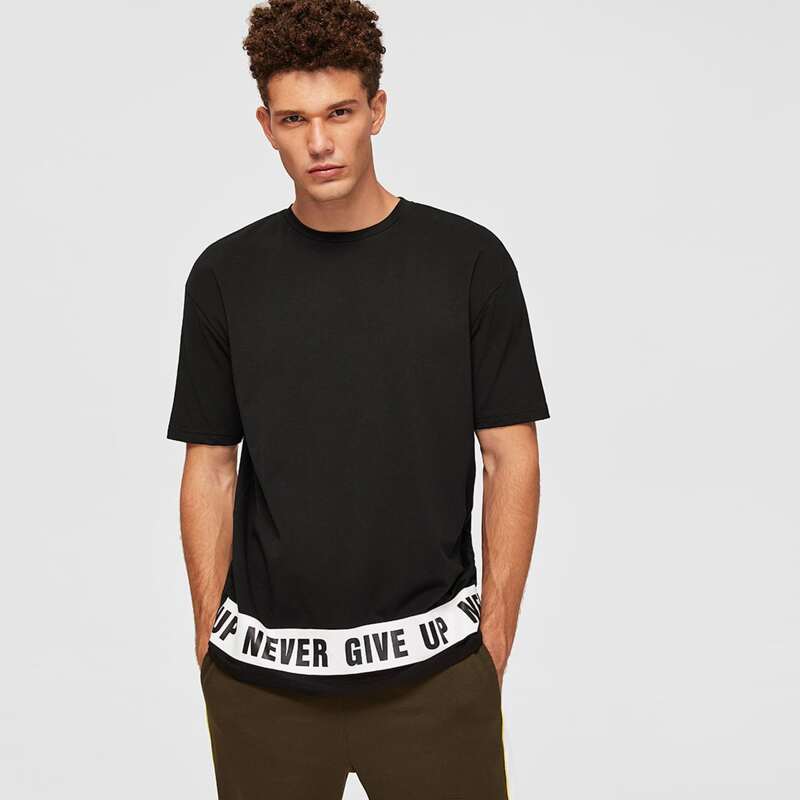

Guys Slogan Graphic Tee, Black