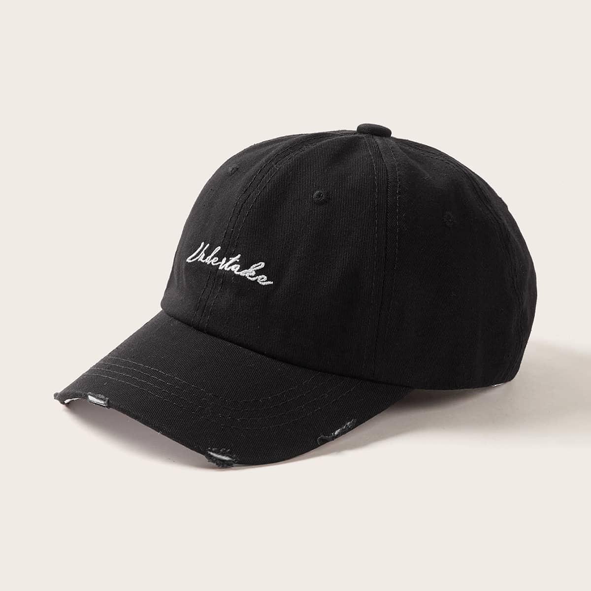 

Guys Letter Graphic Baseball Cap, Black