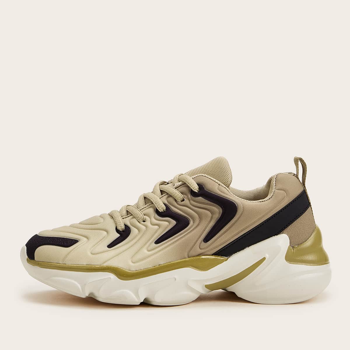 

Guys Color Block Lace-up Front Chunky Sneakers, Multicolor