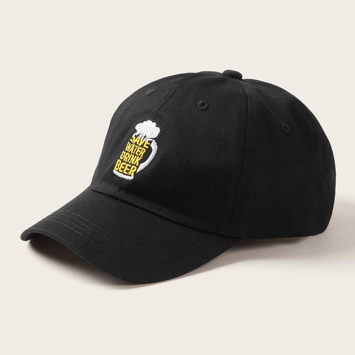 

Guys Letter Graphic Baseball Cap, Black