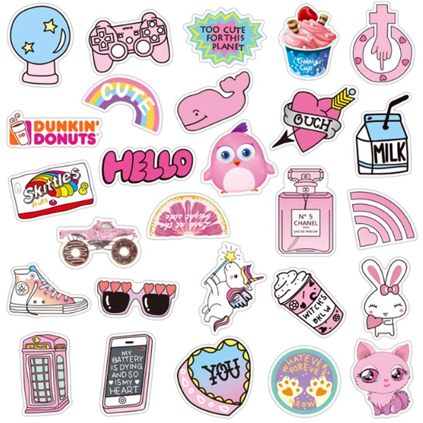 

50pcs Cartoon Graffiti Pattern Sticker
