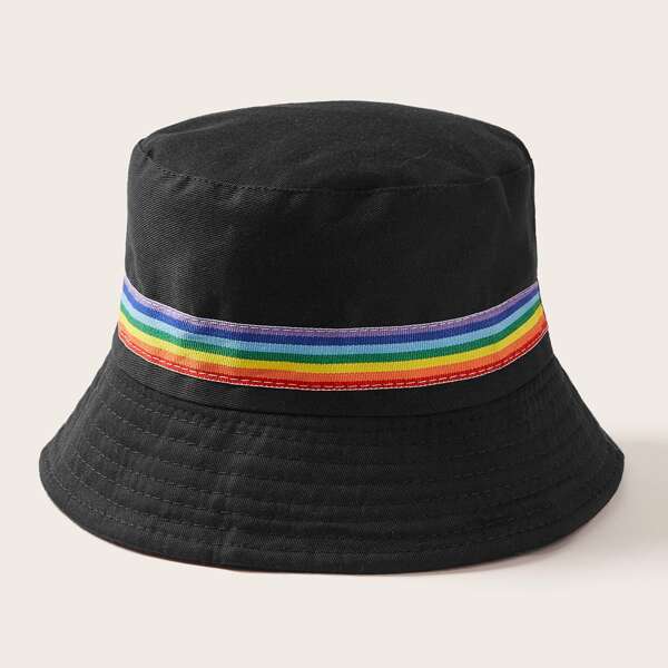 

Rainbow Bucket Hat, Black