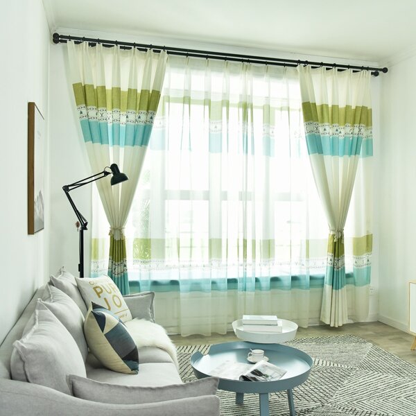 

1pc Elk & Tree Print Curtain, Multicolor