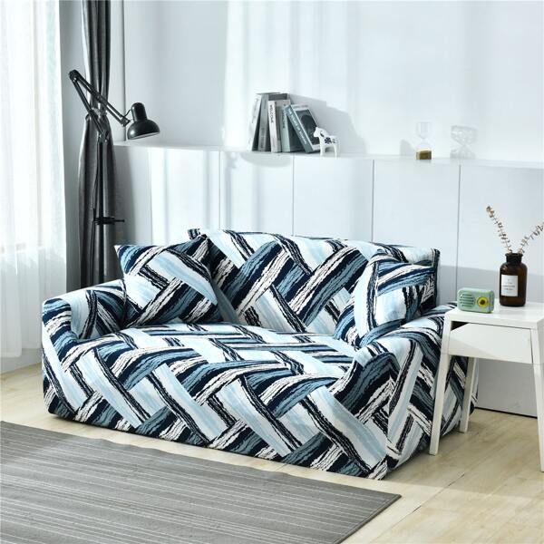 

1pc Geometric Pattern Stretchy Sofa Cover, Multicolor