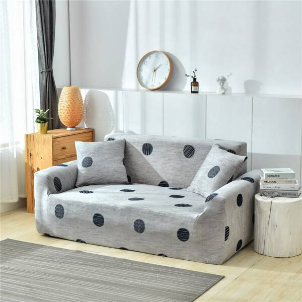 

1pc Polka Dot Print Stretchy Sofa Cover, Multicolor