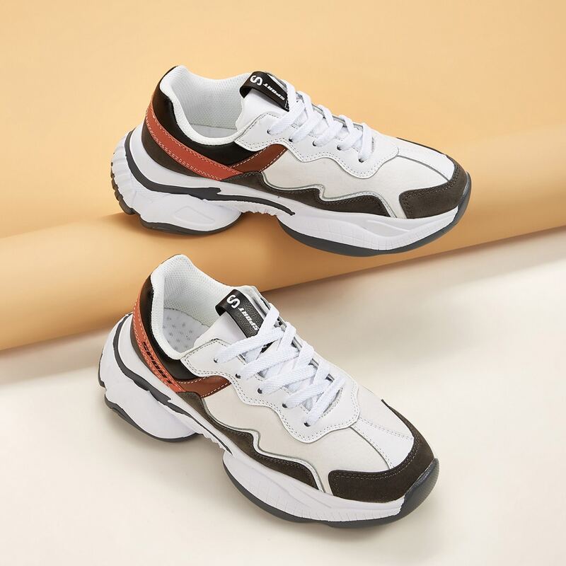 

Guys Color Block Lace-up Front Sneakers, Multicolor