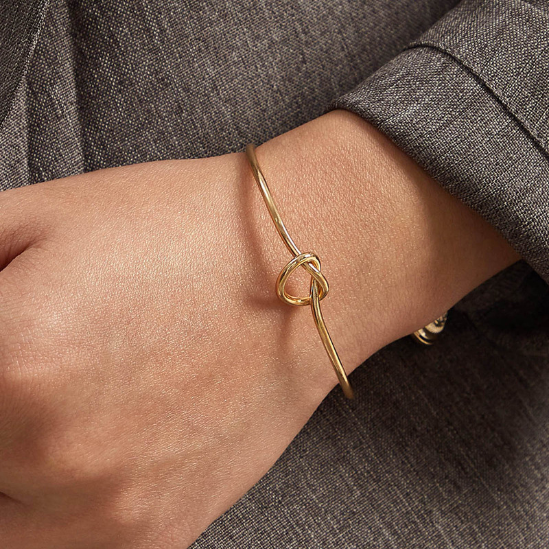 

1pc Knot Cuff Bracelet, Gold