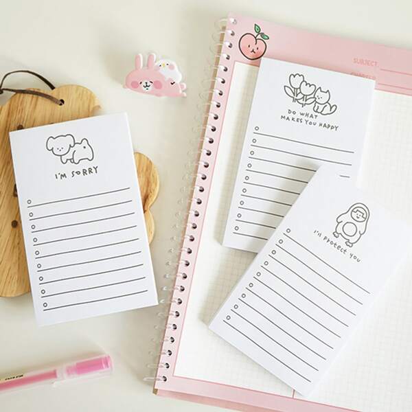 

1pack Cartoon Graphic Memo Pad