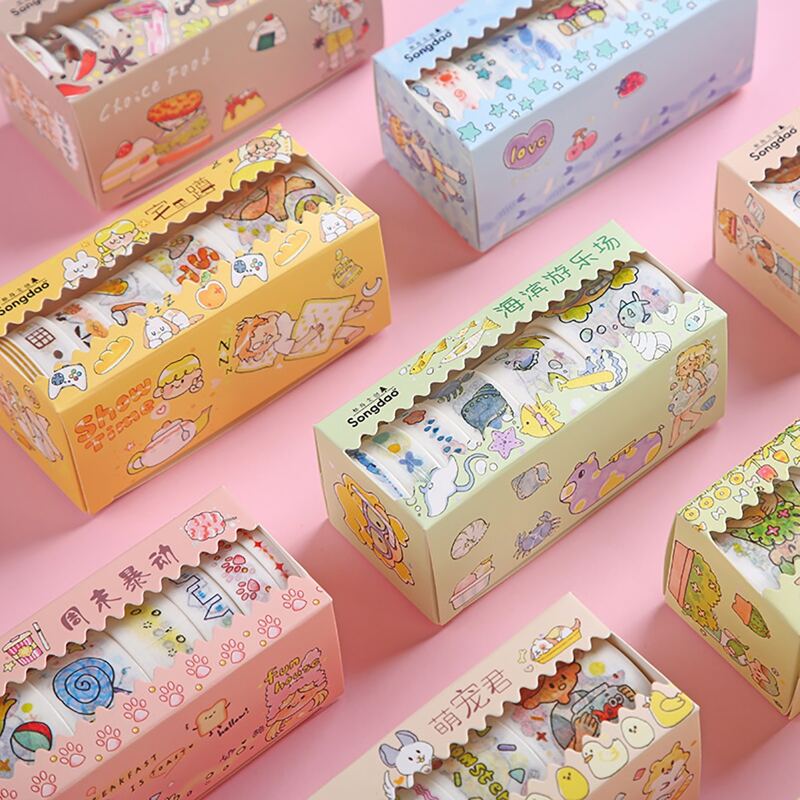 

6rolls Cartoon Graphic Masking Tape