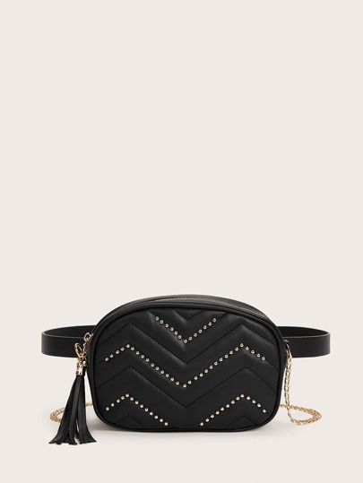 Tassel Decor Chevron Fanny Pack