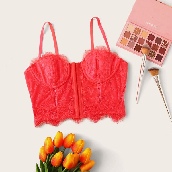 

Neon Pink Push Up Bralette, Pink bright