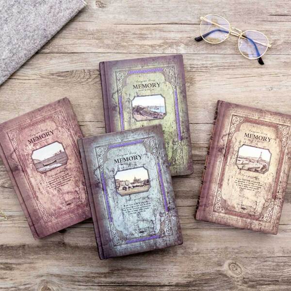 

1pack Random Vintage Pattern Hard Cover Notebook
