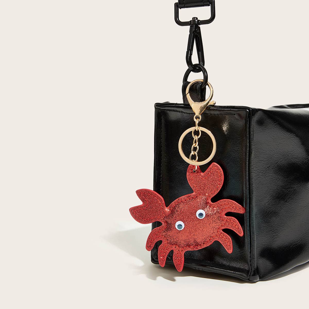 

Glitter Crab Charm Bag Accessories, Red