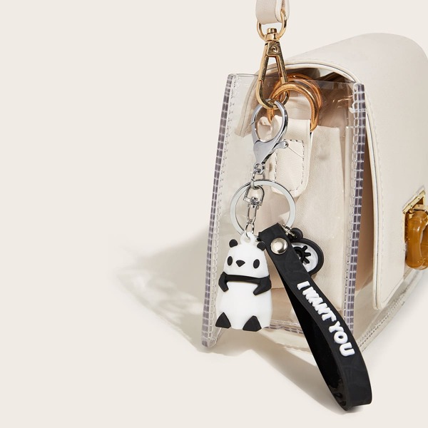 

Panda Charm Bag Accessories, Black and white