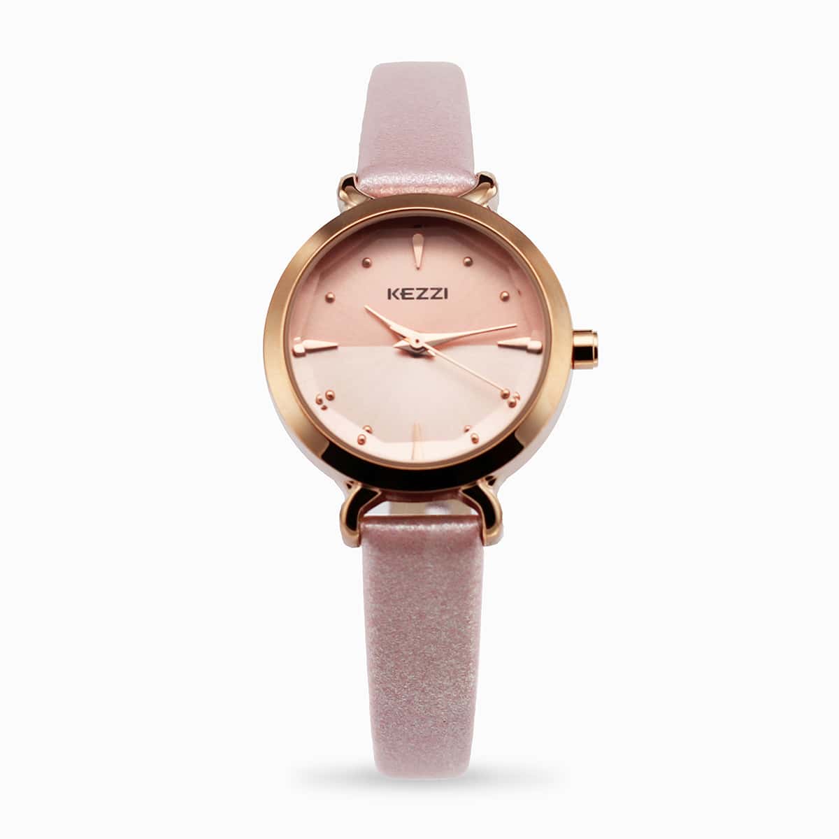 

Color Block PU Band Watch