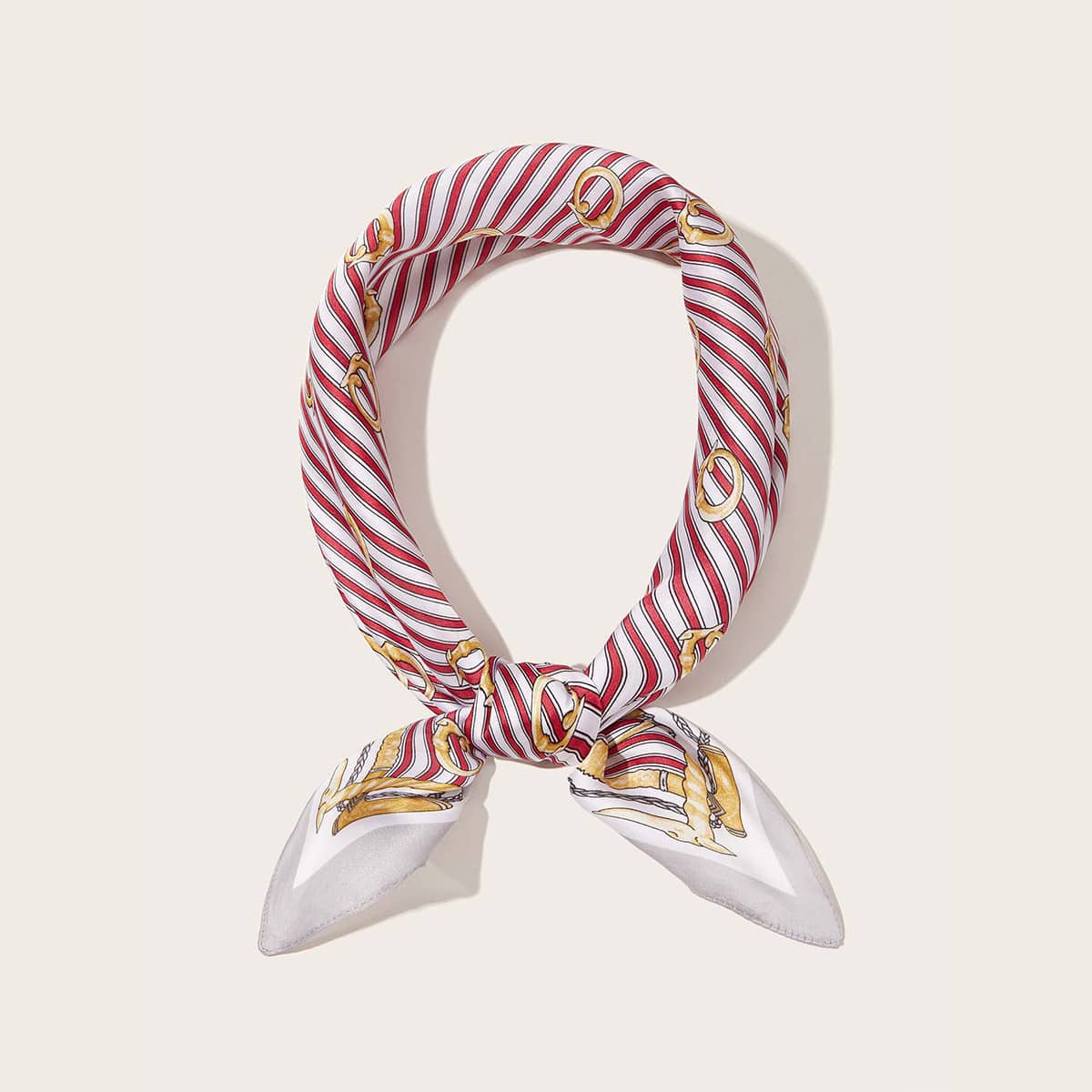

Striped Pattern Bandana, Multicolor