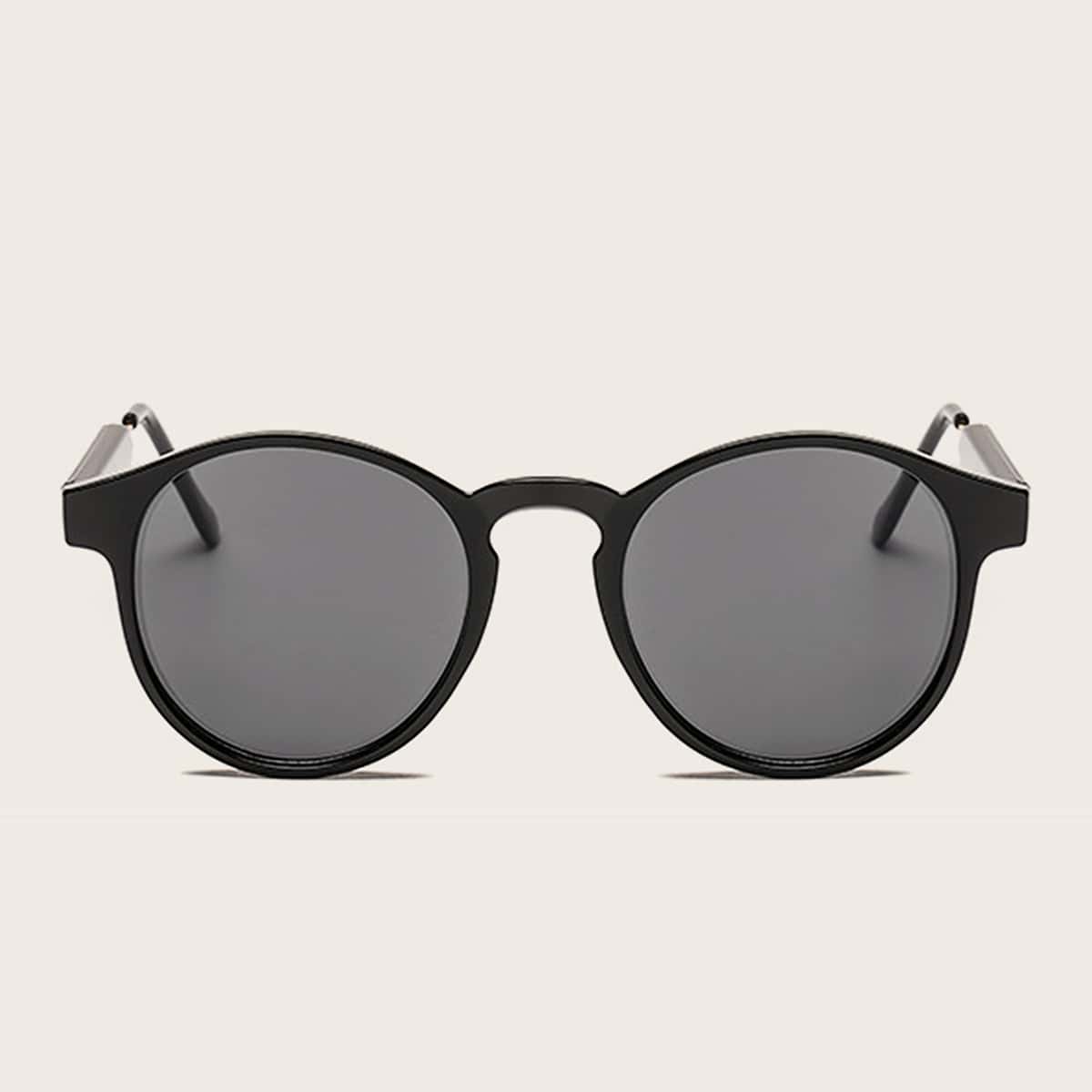 

Guys Round Frame Sunglasses, Black