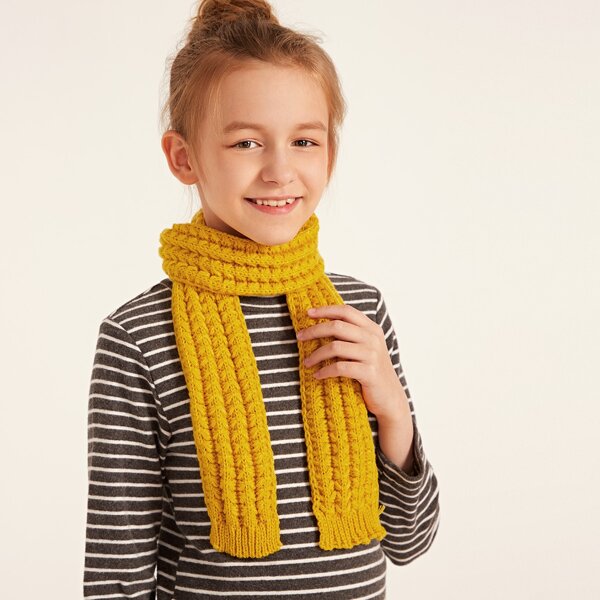 

Kids Knitted Scarf, Yellow