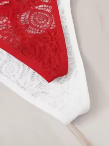 Classic Sexy 3packs Floral Lace Panty Set Lingerie - Multicolor - View 5