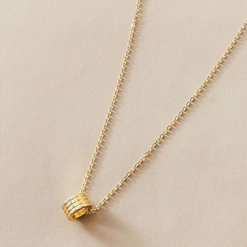 

1pc Wide Ring Pendant Necklace, Gold