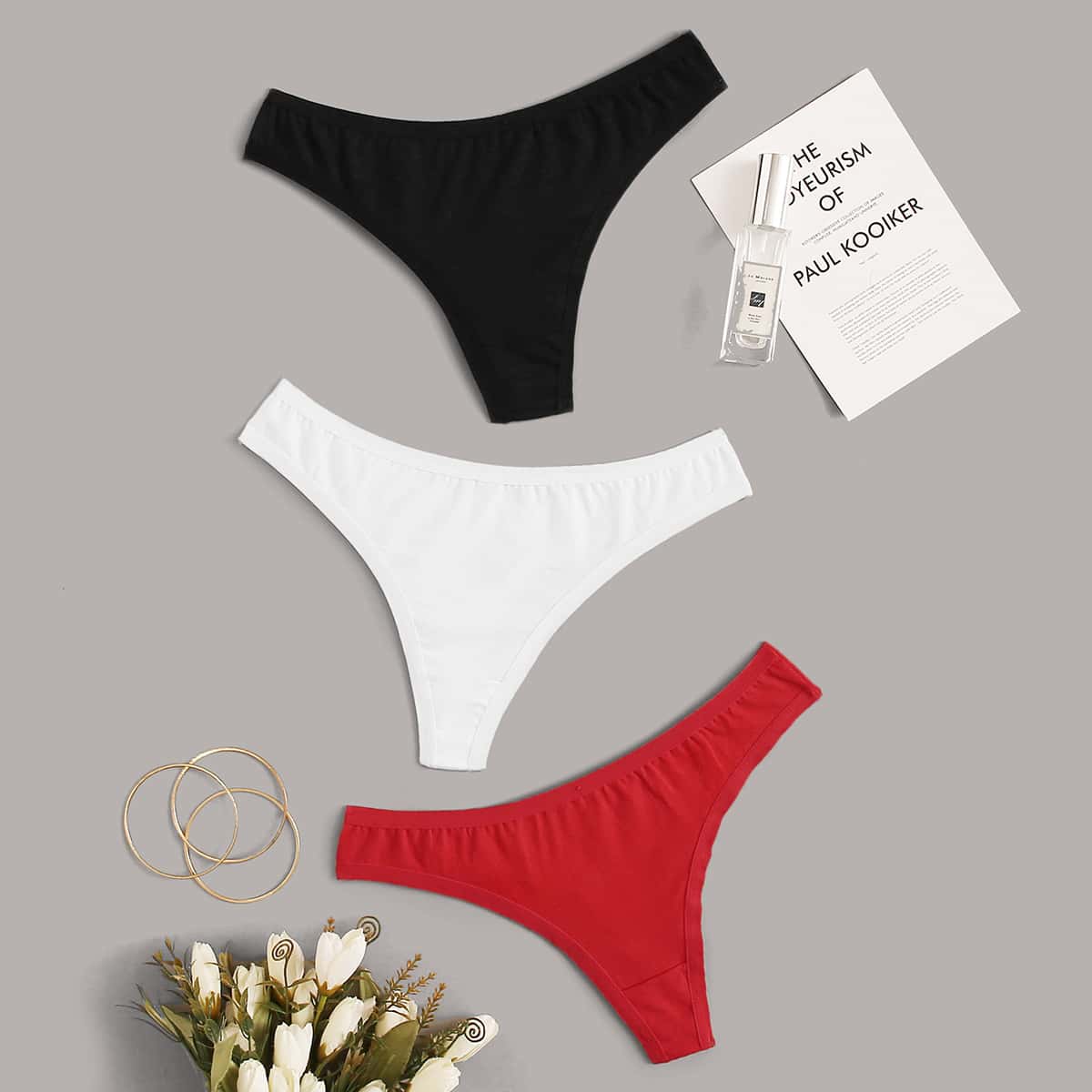 

3pack Solid Panty Set, Multicolor