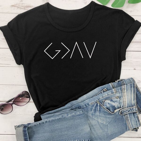 

Abstract Geo Graphic Tee, Black
