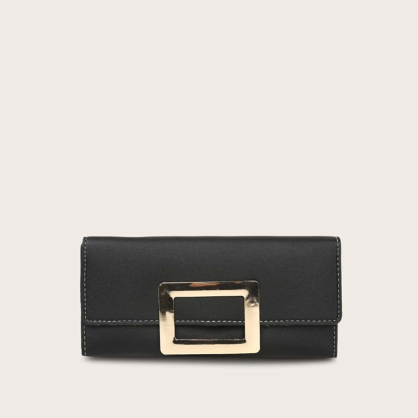 

Fold Over Purse With Card Holder, Black