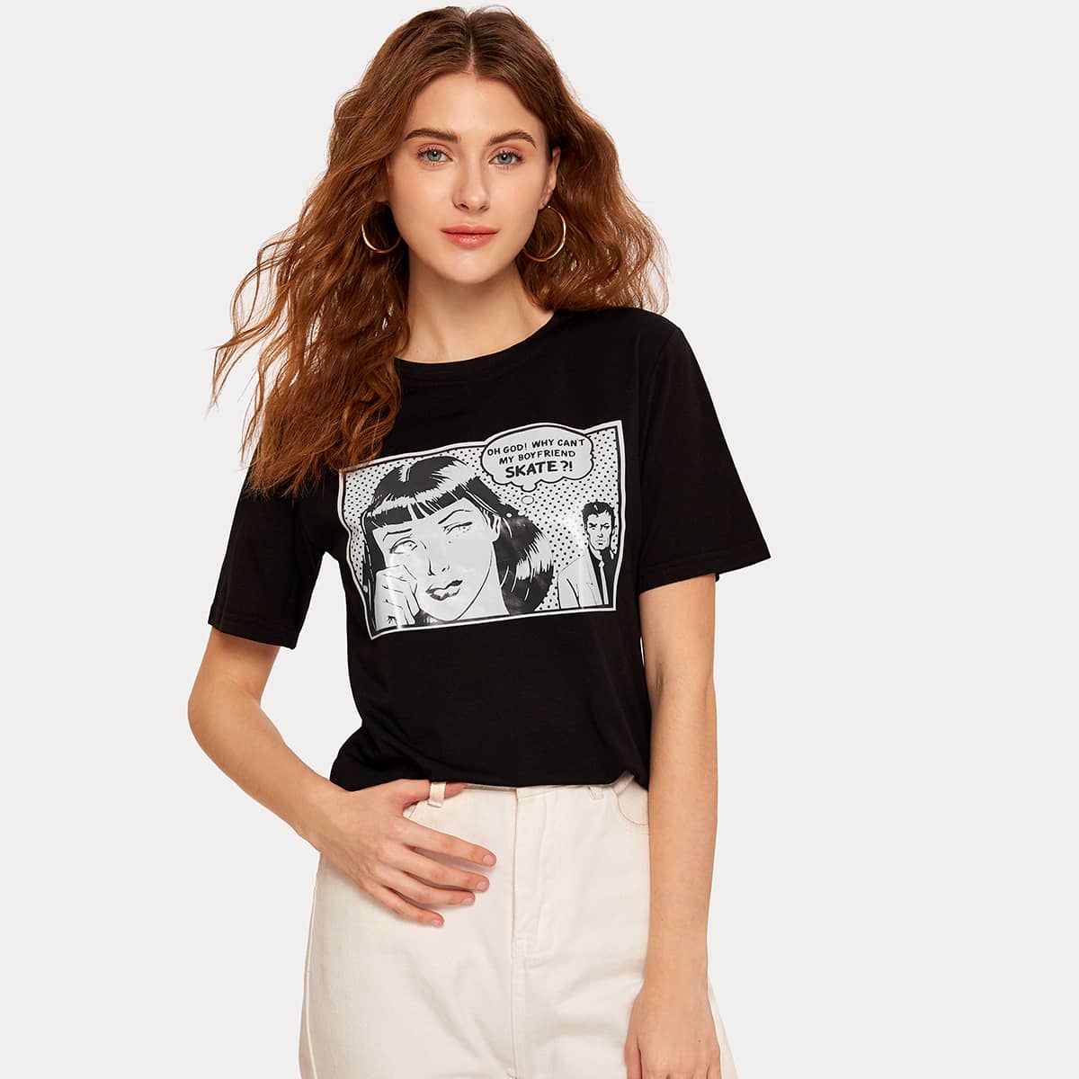 

Pop Art Print Black Tee