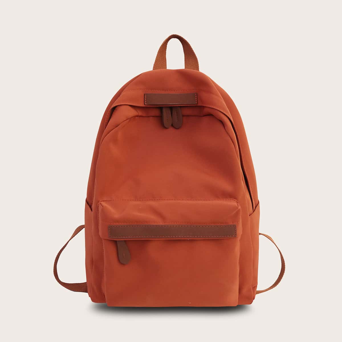 

Minimalist Pocket Front Backpack, Brown