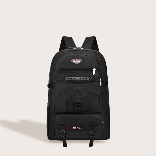 

Men Large Capacity Pocket Front Backpack, Black