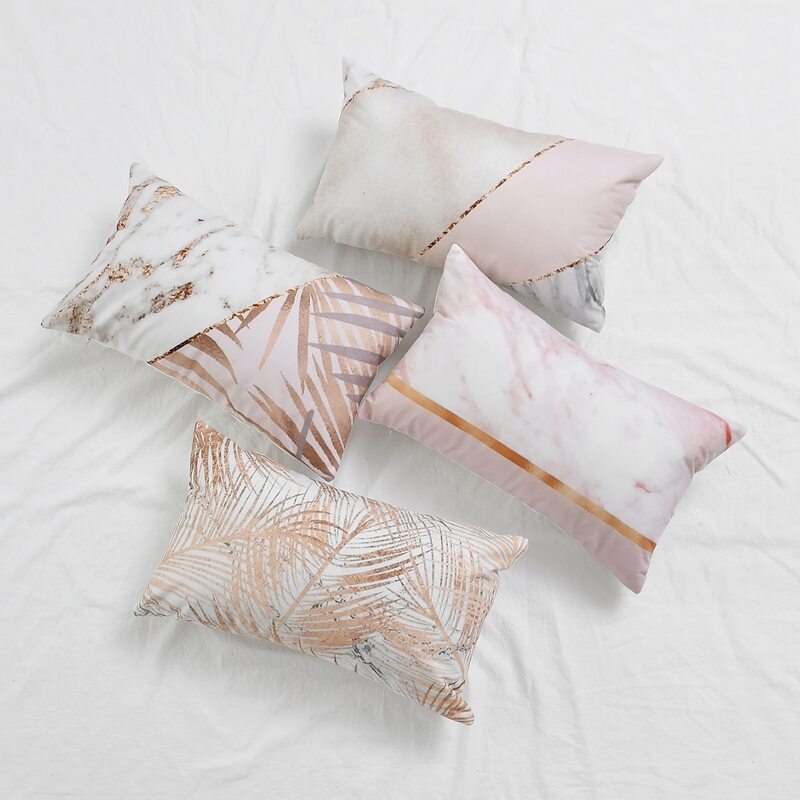 

1pc Marble Pattern Pillowcase, Multicolor