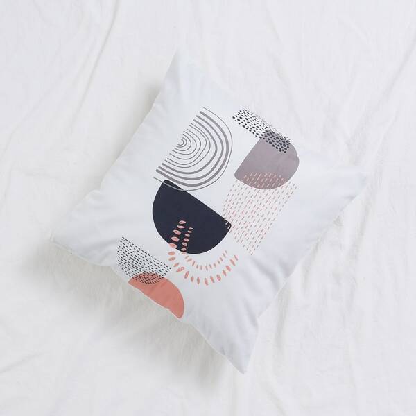 

Geometric Pattern Print Cushion Cover, Multicolor