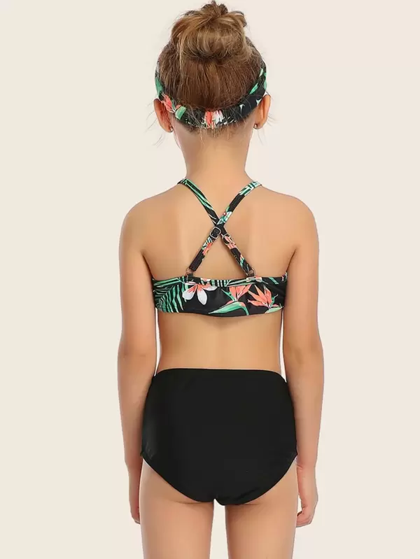 Top Monospalla A Fantasia Tropicale Bambina