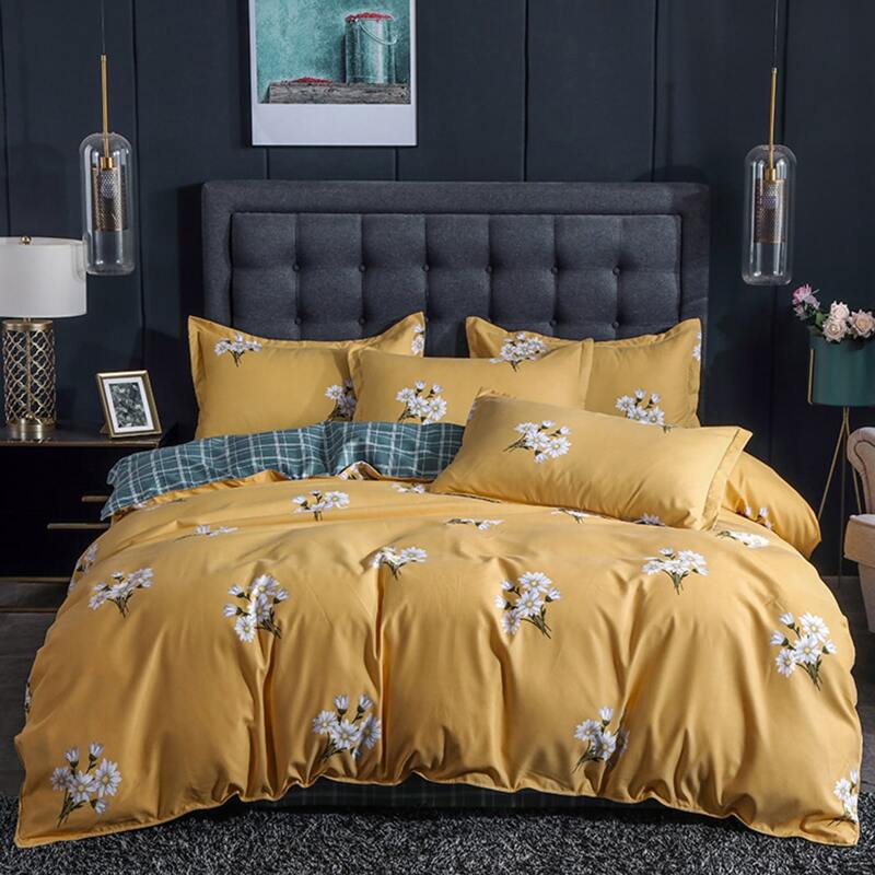 

Bunch Flower Print Sheet Set, Yellow