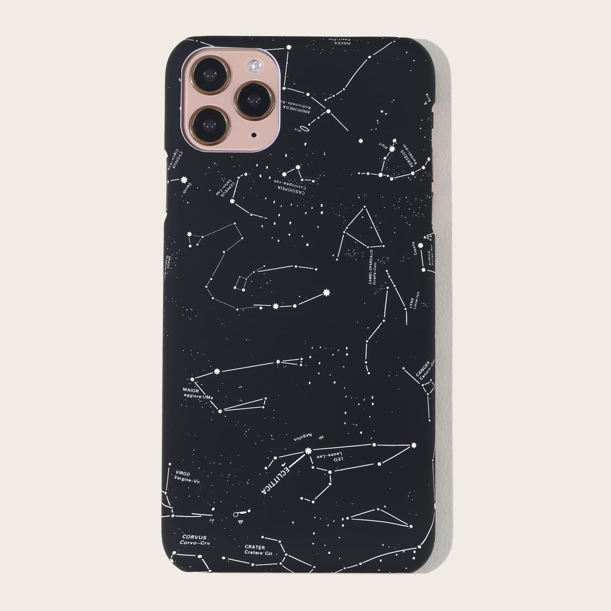 

1pc Galaxy Print iPhone Case, Black