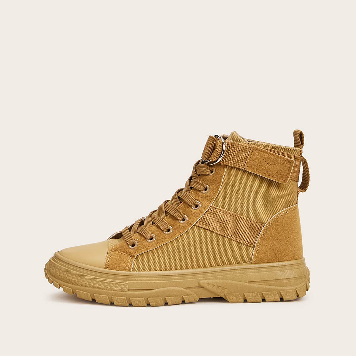 

Guys Lace-up Front Elastic Detail Boots, Yellow