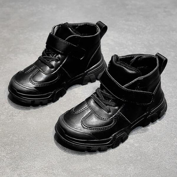 

Toddler Girls Velcro Strap High Top Sneakers, Black